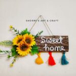 sweet home wooden nameplate