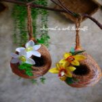 Bird nest with orchid