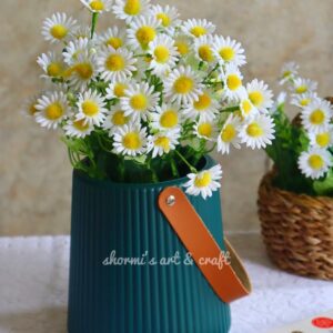 Round Fancy Vase with Yellow Daisy
