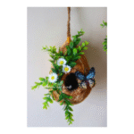 Bird nest with butterfly