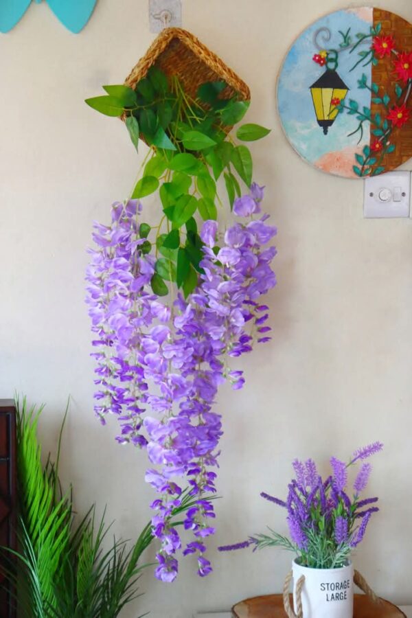 Square Basket with 2 sticks westeria