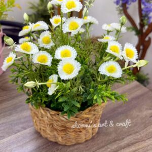 Round Busket With Daisy